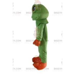 BIGGYMONKEY™ mascot costume green and orange frog, frog costume