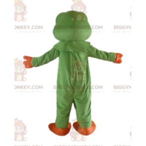 BIGGYMONKEY™ mascot costume green and orange frog, frog costume