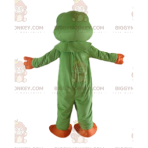 BIGGYMONKEY™ maskottiasu vihreä ja oranssi sammakko