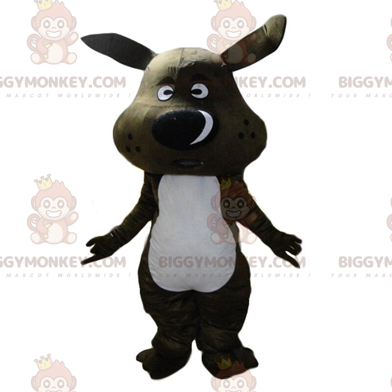 Black boar BIGGYMONKEY™ mascot costume, giant warthog costume -