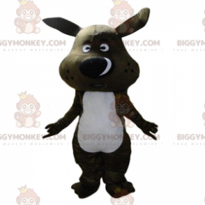 Traje de mascote BIGGYMONKEY™ de javali preto, traje de javali