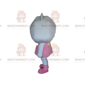 Costume de mascotte BIGGYMONKEY™ de nuage blanc habillé en