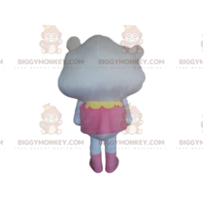 Costume de mascotte BIGGYMONKEY™ de nuage blanc habillé en