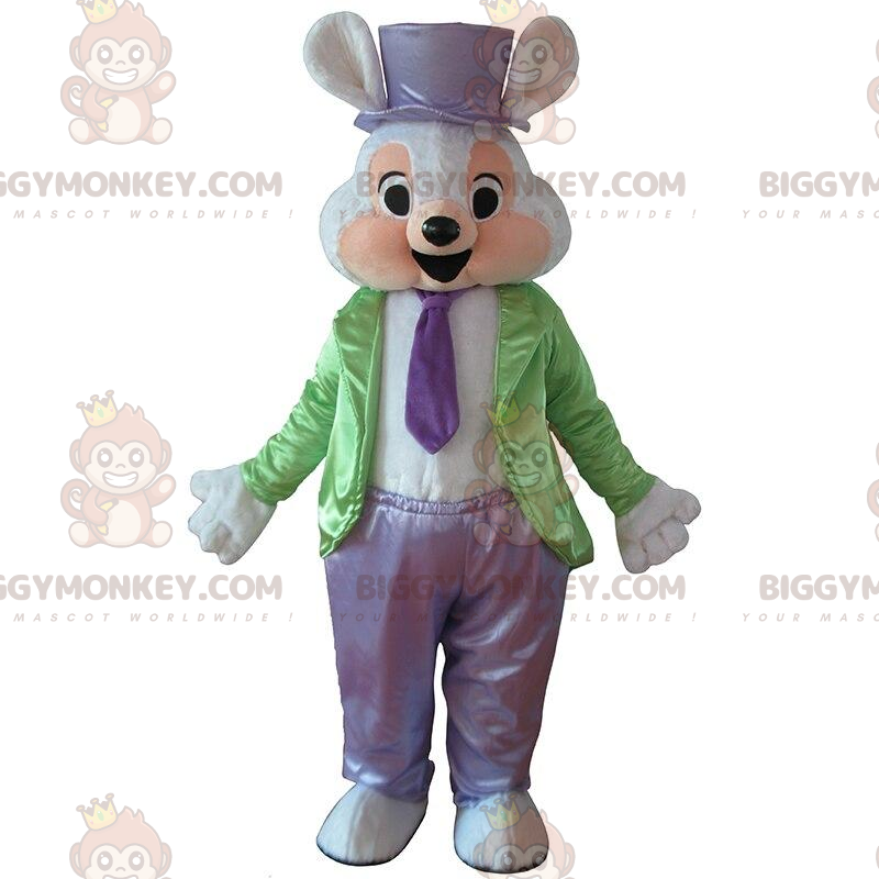 White Rabbit BIGGYMONKEY™ Mascot Costume Dress Up Stilfuldt