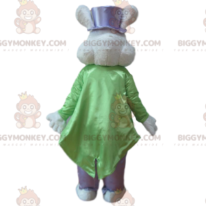 Disfraz de mascota de conejo blanco BIGGYMONKEY™ Traje elegante
