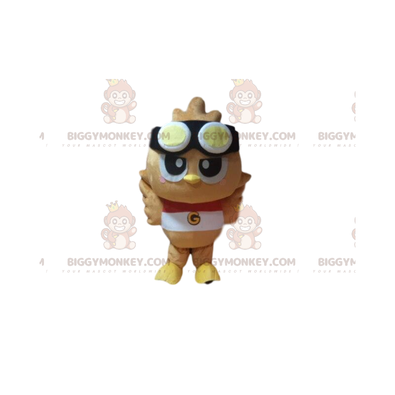 Costume de mascotte BIGGYMONKEY™ d'oiseau avec des lunettes