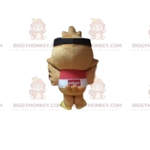 Vogel BIGGYMONKEY™ mascottekostuum met vliegerbril, grappige