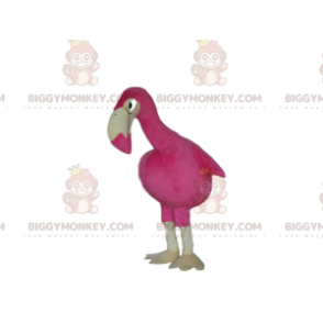 Costume de mascotte BIGGYMONKEY™ de flamand rose géant, costume