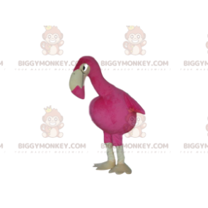 Giant Flamingo BIGGYMONKEY™ Mascot Costume, Big Pink Bird