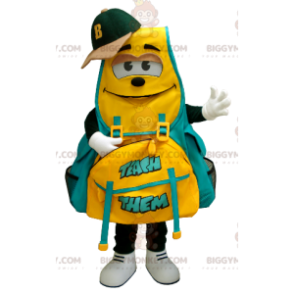 Yellow and Green Backpack BIGGYMONKEY™ Mascot Costume –