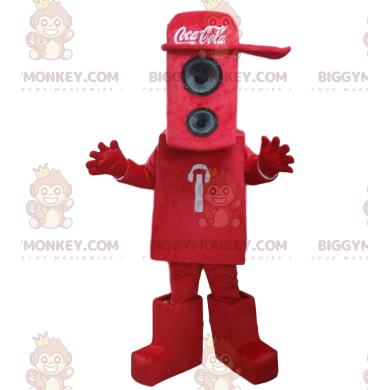 Rood Zwanger BIGGYMONKEY™-mascottekostuum met Coca-Cola-dopje -