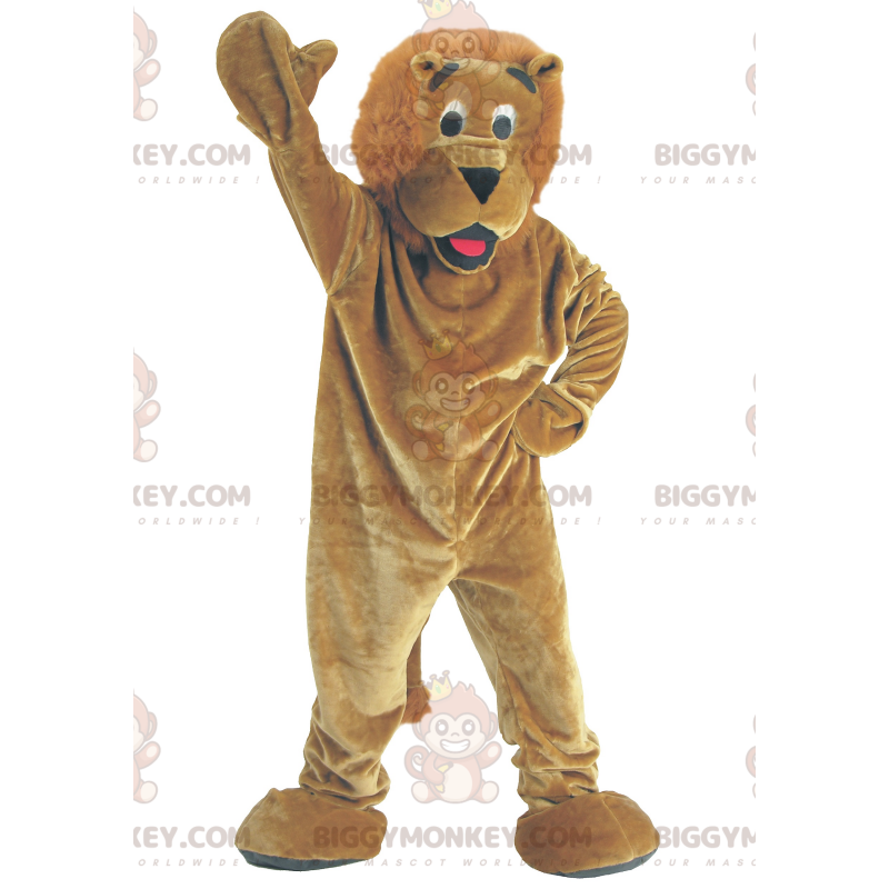 Costume de mascotte BIGGYMONKEY™ de lion marron -