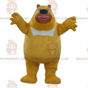 Costume da mascotte grande orso giallo e bianco BIGGYMONKEY™