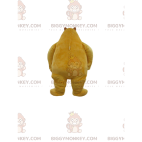 Costume de mascotte BIGGYMONKEY™ de gros ours jaune et blanc