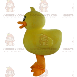 BIGGYMONKEY™ mascot costume big yellow and orange duck, canary