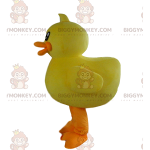 Traje de mascote BIGGYMONKEY™ grande pato amarelo e laranja