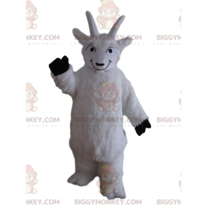 BIGGYMONKEY™ Costume mascotte capra bianca, costume da capra