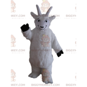 BIGGYMONKEY™ White Goat Mascot Costume, Goat Costume, Aries –