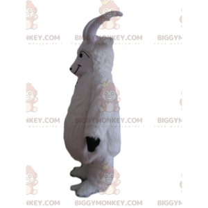 Costume de mascotte BIGGYMONKEY™ de chèvre blanche, costume de