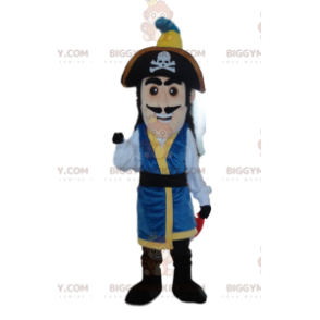 Pirate BIGGYMONKEY™ mascottekostuum, piratenkapiteinkostuum -