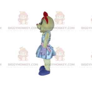Costume da topo BIGGYMONKEY™ mascotte con vestito e capelli