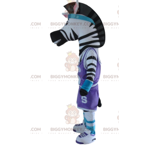 Traje de mascote BIGGYMONKEY™ de zebra em roupas esportivas