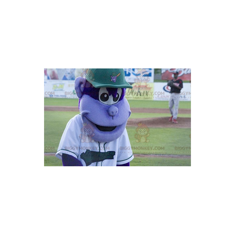 Purple Monkey BIGGYMONKEY™ Mascot Costume with Cap -