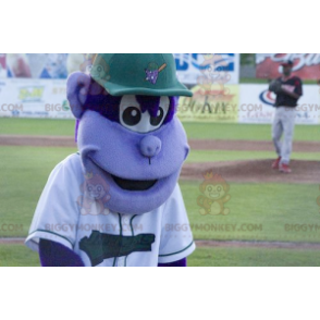 Kostým maskota Purple Monkey BIGGYMONKEY™ s čepicí –