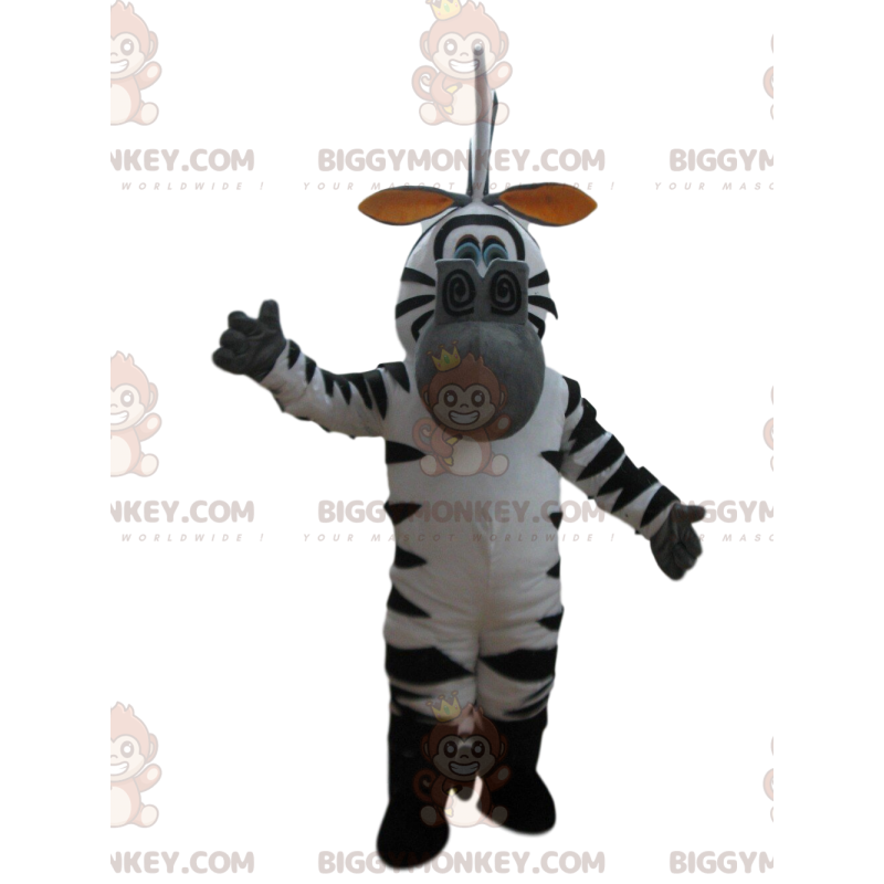 BIGGYMONKEY™ mascottekostuum van Marty, de beroemde zebra uit