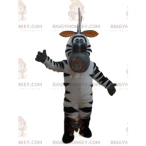 BIGGYMONKEY™ mascot costume of Marty, the famous zebra from the