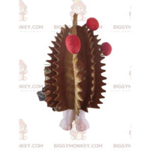 Brown and Pink Hedgehog with Apples BIGGYMONKEY™ Mascot Costume