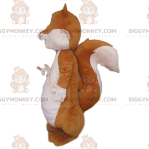 BIGGYMONKEY™ costume da mascotte scoiattolo marrone e bianco