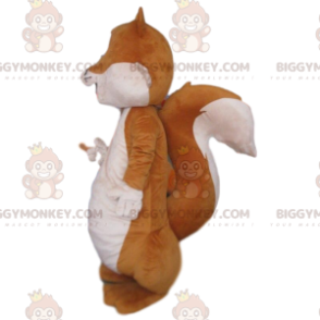 Traje de mascote BIGGYMONKEY™ esquilo marrom e branco, fantasia