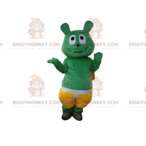 Disfraz de mascota monstruo verde BIGGYMONKEY™ con pantalones