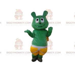 Maskotka zielony potwór BIGGYMONKEY™ z szortami, zielony