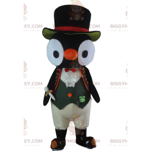 Traje de mascote de pinguim BIGGYMONKEY™ muito elegante e