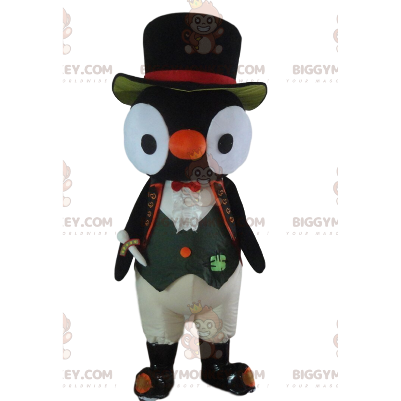 Costume da mascotte BIGGYMONKEY™ pinguino molto elegante e