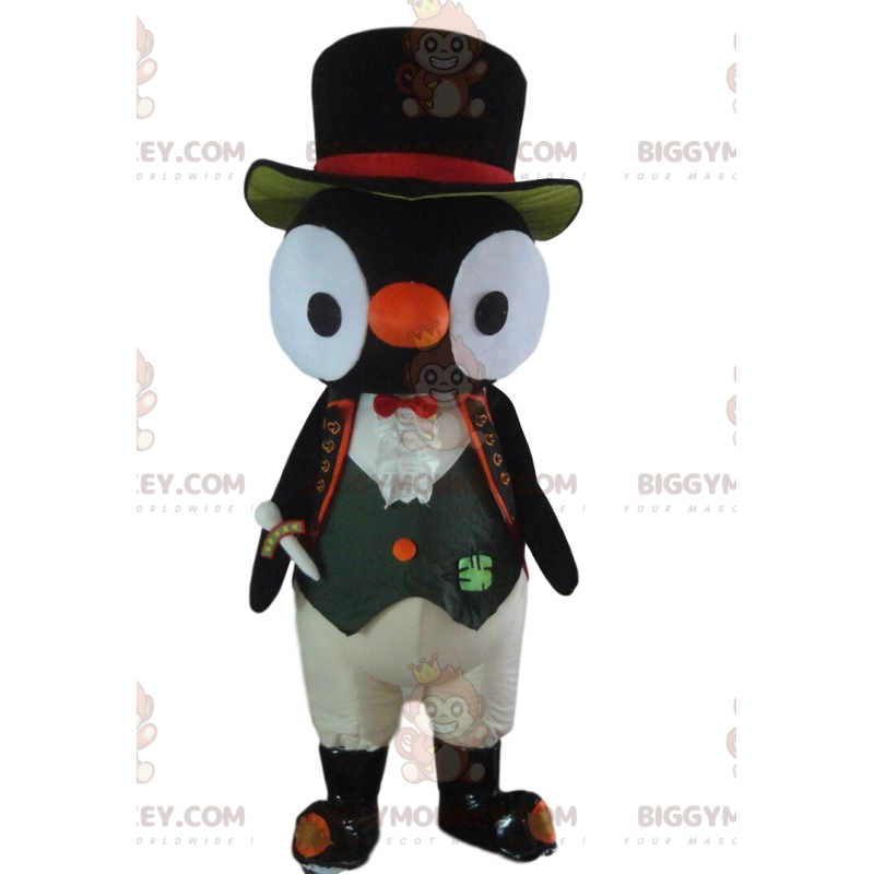 Velmi stylový a zábavný roztomilý kostým maskota tučňáka