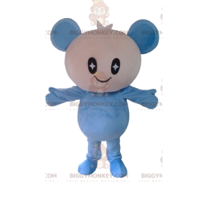 Costume da mascotte BIGGYMONKEY™ per bambola bianca e blu