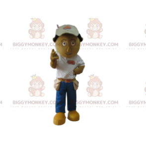 Traje de mascote BIGGYMONKEY™, trabalhador, faz-tudo, roupa de