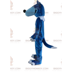 Costume de mascotte BIGGYMONKEY™ de loup bleu et blanc, costume