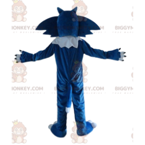 Costume de mascotte BIGGYMONKEY™ de loup bleu et blanc, costume