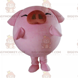 Kostium maskotka duża różowa świnia BIGGYMONKEY™, kostium farmy
