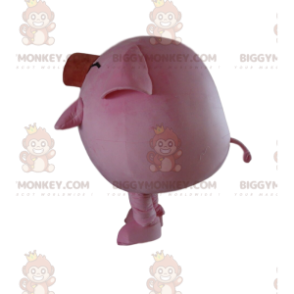 Stor rosa gris BIGGYMONKEY™ maskotdräkt, gårdsdräkt -