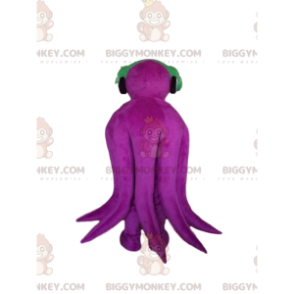 BIGGYMONKEY™ Smiling Purple Octopus Mascot Costume With