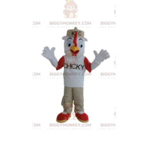 Fato de mascote KFC frango BIGGYMONKEY™, fantasia de frango