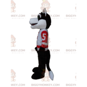 BIGGYMONKEY™ Maskottchen Kostüm Wolf in Sportswear, sportliches