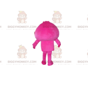 BIGGYMONKEY™ Maskottchenkostüm rosa und weißer Charakter