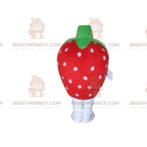 BIGGYMONKEY™ costume da mascotte di fragola rossa a pois