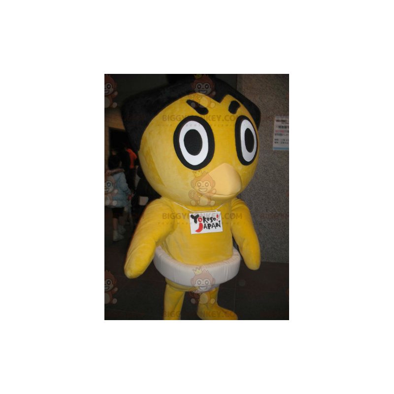 Disfraz de mascota BIGGYMONKEY™ de pollito de pato amarillo -